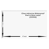 11x17 Waterproof Peel and Stick Labels, Pack of 10, Clear (552600)