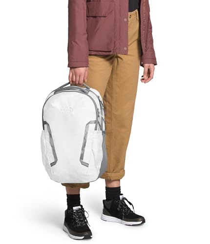 Image of The North Face Women's Vault Everyday Laptop Backpack - Commuter Travel Bag, Water-Repellent, Spacious Main Compartment, TNF White Metallic Melange /Mid Grey-NPF, One Size