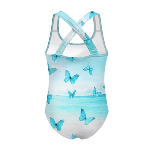 Image of Girls One Piece Swimsuits Size 5-14 Kawaii Gymnastics Leotard for Beach Vacations
