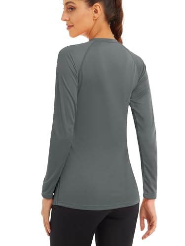 Image of MAGCOMSEN Women's UPF 50+ Sun Protection Shirts Long Sleeve Performance T Shirts for Running, Workout, Fishing, Hiking