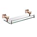 Scaffalature e Ripiani di immagazzinaggio Copper Rose Vassoio d'oro Europea visualizzazione Gel Doccia Toilette di Lusso Singolo Strato di Vetro cremagliera Mensole