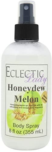 Eclectic Lady Honeydew Melon Body Spray, Double Strength, 8 ounces, Body Mist for Women with Clean, Light & Gentle Fragrance, Cologne with Soft, Subtle Aroma For Daily Use