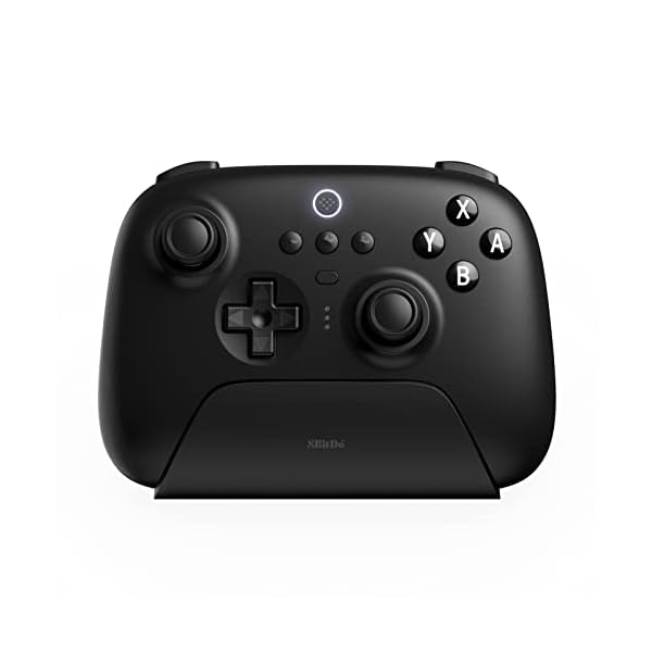 8Bitdo Ultimate Bluetooth Controller with Charging Dock, Wireless Pro Controller with Hall Effect Sensing Joystick, Compatible with Switch, Windows and Steam Deck (Black)