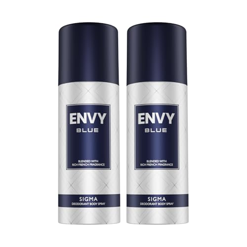 Image of ENVY Sigma Deodorant For Men - 165 ML Each, Pack of 2 | Long Lasting Deodorant