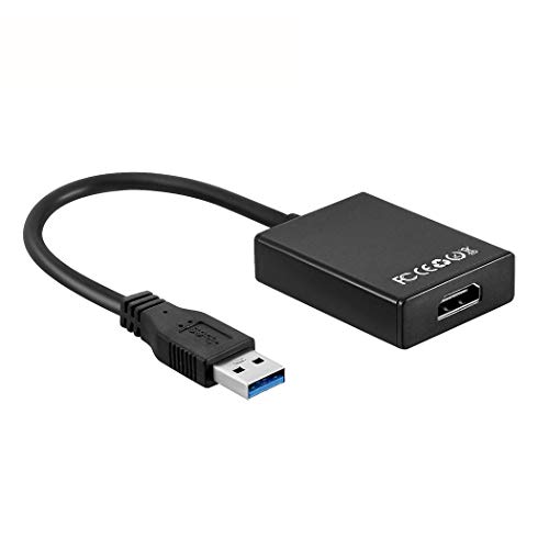 Image of USB to HDMI Adapter, USB 3.0 /2.0 to HDMI 1080P Video Graphics Cable Converter Compatible with Windows 7 /8 /8.1 /10,Desktop, Laptop, PC, Monitor, Projector, HDTV (USB TO HDMI ADAPTER)