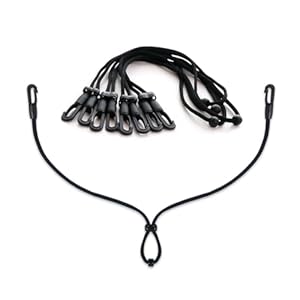 Adjustable Extra Long Mask Strap Extenders – 4 Pcs, Black – by HX AURIZE