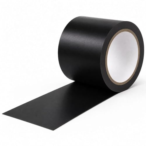 Image of GTSE - Black Vinyl PVC Floor Tape 4 inch x 108ft Safety Marking Tape