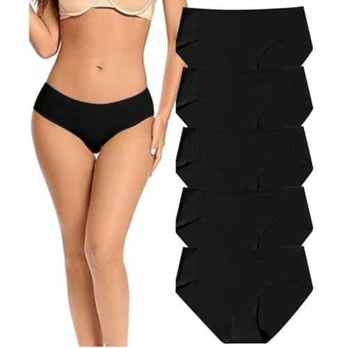 Opiniones y reviews de Braguitas y pantalones interiores para Mujer - los preferidos. 43 TXC-JY Conjunto De Braguitas Sin Costuras para Mujer,Braguitas Invisibles De Talle Bajo,Cómodas Y Suaves (MX/US, Alfa, Chico, Regular, Regular, Cinco Negros, Ropa Interior)