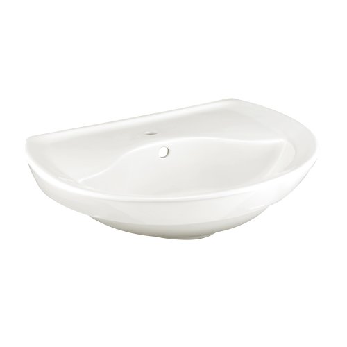 American Standard 0268.001.020 Ravenna Pedestal Sink Basin with Center Faucet Hole and without Towel Bar, White #1