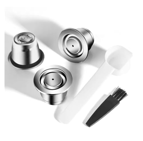 Cápsula De Café Reutilizable, Compatible Con Nespresso, Compatible Con Espresso, Tazas De Crema, Cápsulas De Café Recargables De Acero Inoxidable(3PCS pod)