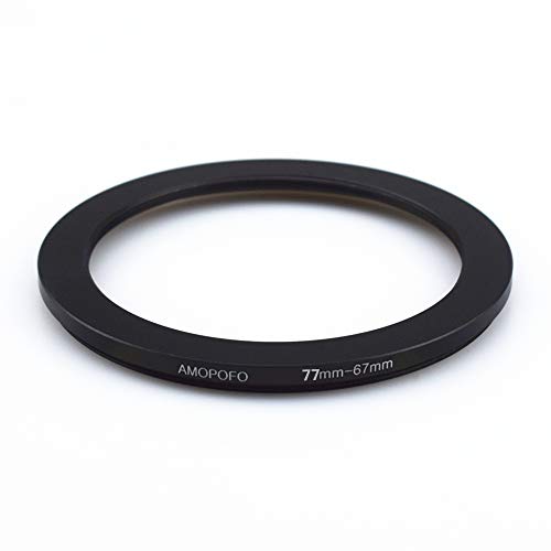 Image of 77mm to 67mm /77mm-67mm Step-Down Ring Filter Adapter for All Brands UV,ND,CPL,Metal Step-Down Ring Adapter