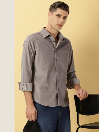 Image of Thomas Scott Men's Cotton Slim Fit Premium Corduroy Casual Shirt