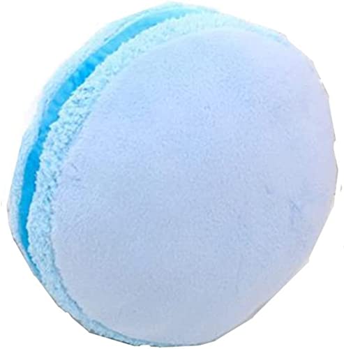 丸型 座布団 抱き枕 マシュマロ マカロン クッション 本物そっくり かわいい もっちり なめらか 背もたれ クッション お昼寝マット オフィス 昼休み かわいい おうち時間 体圧分散 滑り止め付き 腰枕 (ブルー 35*35cm)