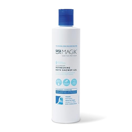 Sea Magik, Vegan Body Wash, Refreshing Spa Set including Dead Sea Salt, Allergen Free, Multipurpose
