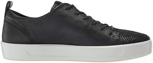 ECCO Women's Soft 8 Sneaker, Black Shimmer, 10-10.5 | Image 5