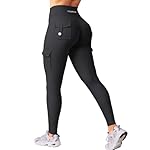 YEOREO CoreFlex Workout Cargo Leggings with Pockets for Women Hidden Scrunch Butt Lifting Leggings Gym Yoga Pants