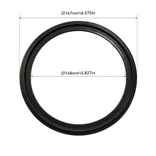 HFS(R) 6" Tri Clamp Sanitary Gasket FKM Fits Tri-Clover Type Ferrule (6"-Pack of 1) by HFS - Used condition - Image 3