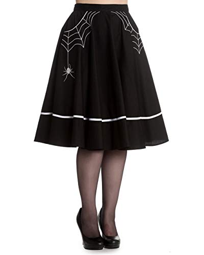 Hell Bunny Women's Miss Muffet Spider Web Embroidered 1950's Style A-Line Skirt2