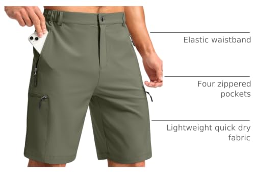 Image of G Gradual Men's Hiking Cargo Shorts 9 inch Quick Dry Lightweight with 4 Pockets