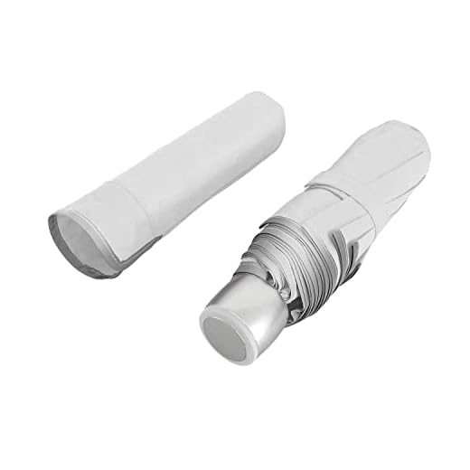 Paraguas Mujer Plegable Mini Compacto Reflectante - Paraguas Pequeño de Bolso Viaje con Ribete Alta Visibilidad Antiviento Ligero Resistente - Sombrilla Lluvia para Boda Novia Diámetro 98 cm (Blanco)