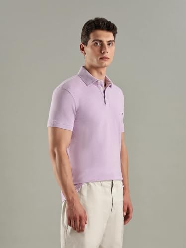 Image of Solid Slim-Fit Cotton Polo T-Shirt