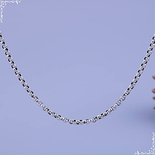 Collier de chaîne en argent anti-emmêlement, maille boîte solide de 1,4 à 3 mm - 2