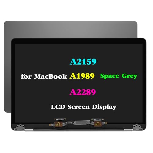 Image of Screen Replacement for MacBook Pro Retina A1989 A2159 A2289 2020 Year Full LCD Display Screen Assembly EMC 3456 MXK32LL /A MXK52LL /A MXK62LL /A MXK72LL /A 2560x1600 (Space Grey)