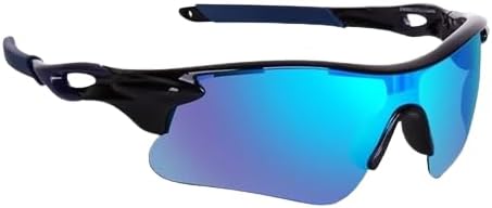 Sports UV Protected Sunglasses For Men Women Youth Ipl Cricket Baseball Fishing Cycling Running Golf Motorcycle Tac Glasses Uv400 (Blue)