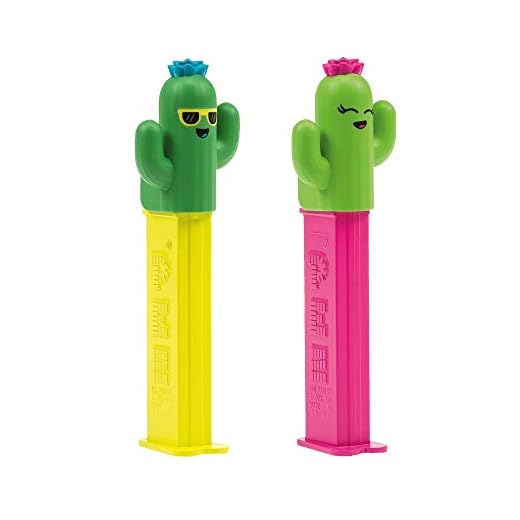 Limited Edition Cactus Pez Dispenser 2 Pack Bundle: Cool Cactus Spike & Happy Cactus Lilly w/ 3 rolls of Candy Each