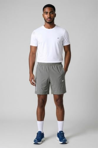Image of Reebok Men's Polyester Running Shorts - Quick Dry Lightweight Sports Shorts for Men | Gym Shorts for Men | Training Fitness Running Shorts - Secure Drawcord Waistband