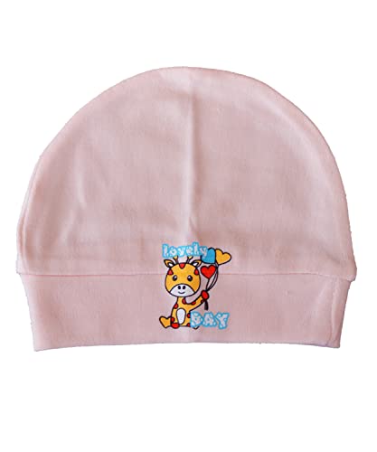 Image of New Born Baby Itch Free Feel Free Printed 100% Cotton Monkey Cap Combo (Set of 10)(0to3 Months)