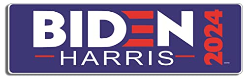 Gear Tatz - Biden/Harris 2024 - Political Democrat Liberal - Bumper Sticker - 10 x 3 inches - Professionally Made in The USA (Vinyl X1)
