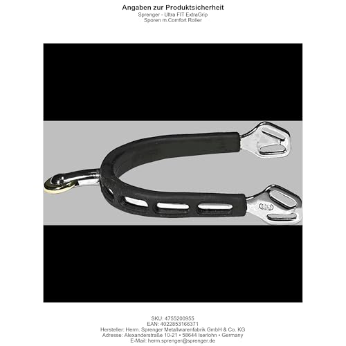 éperons Balkenhol Éperons Sprenger Ultra Fit - Extra Grip Pour Cavaliers Pro éperons Professionnels Inox