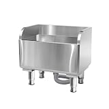 Lavabo autoportant en acier inoxydable avec déflecteur, idéal pour restaurant, maison, balcon, ferme, garage, école