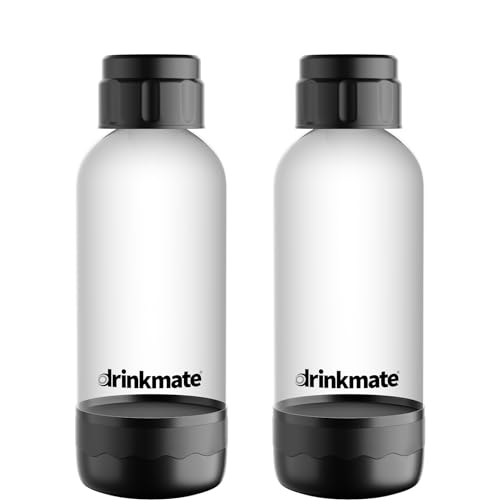 DrinkMate 0.5L Carbonating Bottles - Black (2 Pack)