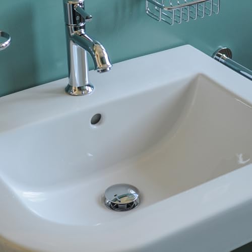 Image of balacoo Bounce Drain Plug Anti-Clogging Bathroom Sink Drain Stopper 2-Pack Pressure Bounce Core Pop up Stopper for Wash Basin Kitchen Laundry Sink 1.96 X 1.37 X 1.37 in