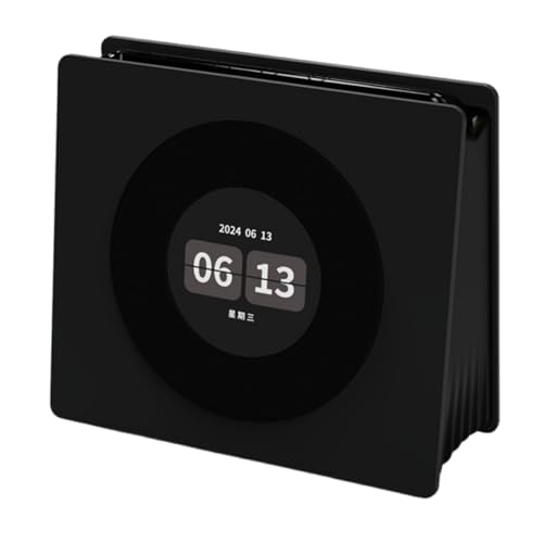 Beimus Lámpara de reloj con pantalla dinámica, altavoces compatibles con Bluetooth, letras flotantes y diseño vintage para el hogar
