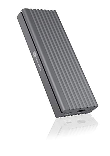 ICY BOX Write Protection Feature M.2 NVMe SSD Enclosure with High Performance Innovative Heatsink Design with USB 3.1 Gen 2 Transfer Speed for Connecting to Type-C and Thunderbolt 3 Ports
