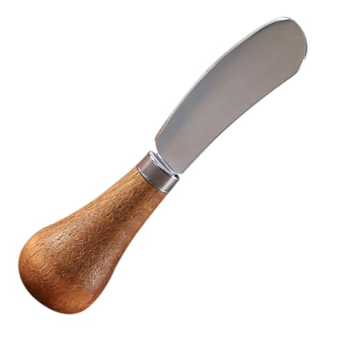 Alipis Couteau à Beurre en Acier Inoxydable en Bois Racloir à Beurre et Spatule à Fromage Pratique Ustensile Cuisine Essentiel pour Tartiner Fromage et Confiture Usage Domestique