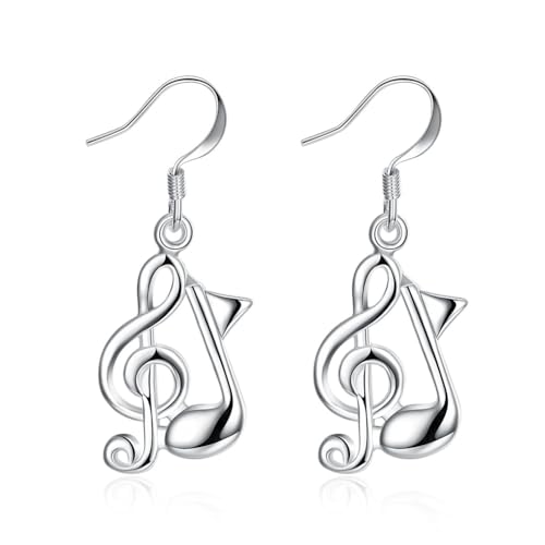 T-ztoss Musical Note Earrings - Guitar & Treble Clef Designs for Music Lovers