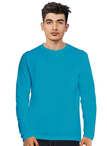Image of Cricmarket Mens Plain 100% Cotton Round Neck Full Sleeves Multicolour T Shirt. Casual, Trendy, Stylish Tshirts and Tops