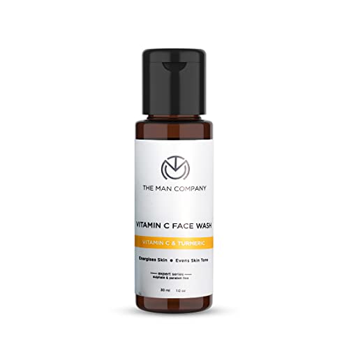 Image of The Man Company Vitamin C Face Wash | Infused with Vitamin C & Niacinamide | Oil Control | Deep Cleansing & Glowing Skin | Miniature Pack of 30 ml