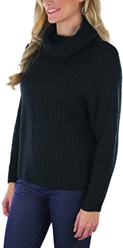 Image of ToBeInStyle Women's Classic Knit Fold Over Turtleneck Pullover