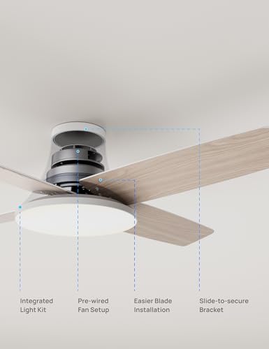 Elimina el calor y ruido con el ventilador de techo Dreo con luz, motor silencioso y 12 velocidades 8