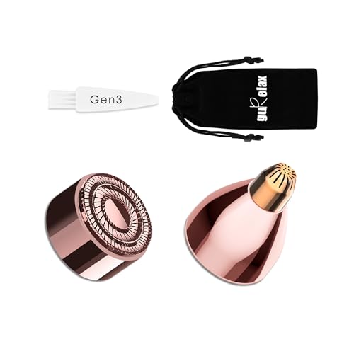 Image of Gen 3 Replacement Heads for Finishing Touch Flawless, 18K Gold Painless Facial Hair Remover Blades with Exclusive Eyebrow Trimmer Head, 1 Facial + 1 Eyebrow Replacement Heads Set for Women