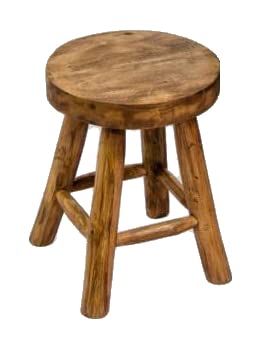 Wohnorama Hocker Root rund Teak Holz Natur Hellbraun Cover