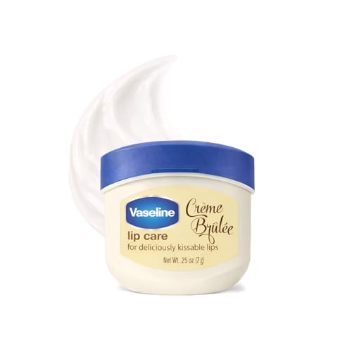 Vaseline Lip Therapy Crème Brûlée | Flavoured Balm for Smooth & Kissable Lips | 72Hr Moisturization | Sweet Dessert Fragrance | 7g