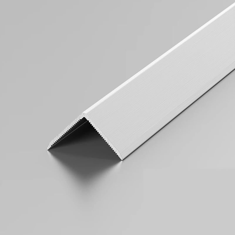 Aluminium Threshold Strips, L-Shape Corner Strips, Floor Transition Strips - 100cm, 3 Pieces, Brushed Finish, 1.5cm x 1.5cm, Corner Guards, Flooring Edge Trim