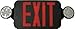 Morris Products 73055 Micro Combo LED Exit Emergency Light High Output Remote Capable Red LED Black Housing (2)