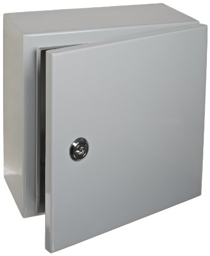 Review Product BUD Industries SNB-3740 Series SNB Steel NEMA 4 Sheet Metal Box 9.84" L x 9.84" W x 5.91" H, Gray